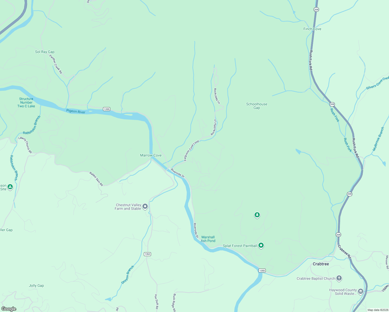 map of restaurants, bars, coffee shops, grocery stores, and more near 1240 Ferguson Cove Loop in Clyde