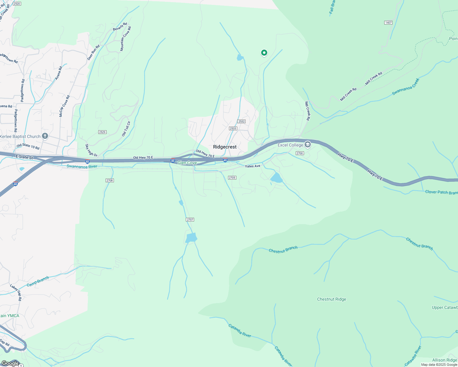 map of restaurants, bars, coffee shops, grocery stores, and more near 35 Tucker Road in Black Mountain