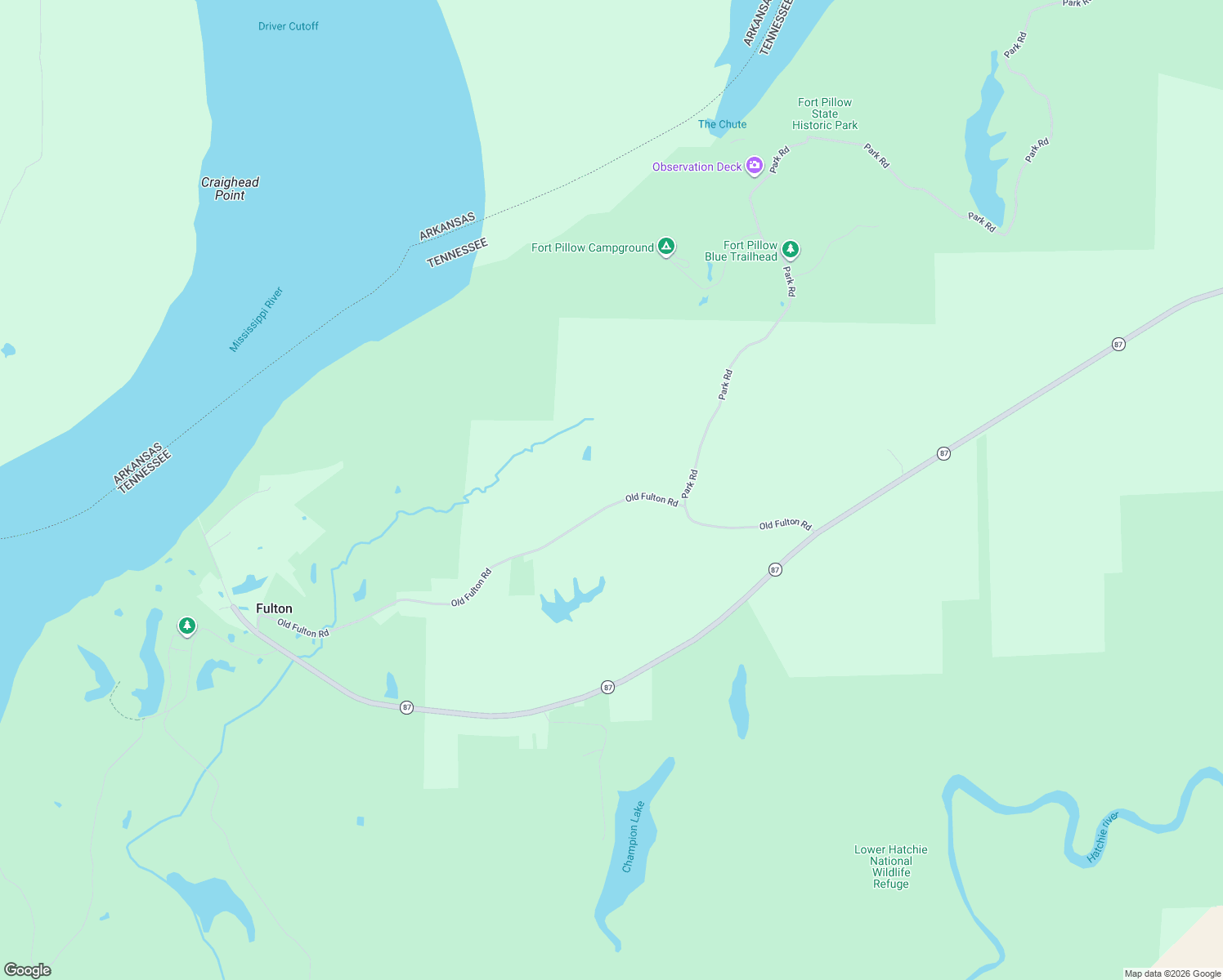map of restaurants, bars, coffee shops, grocery stores, and more near 618 Old Fulton Road in Fort Pillow