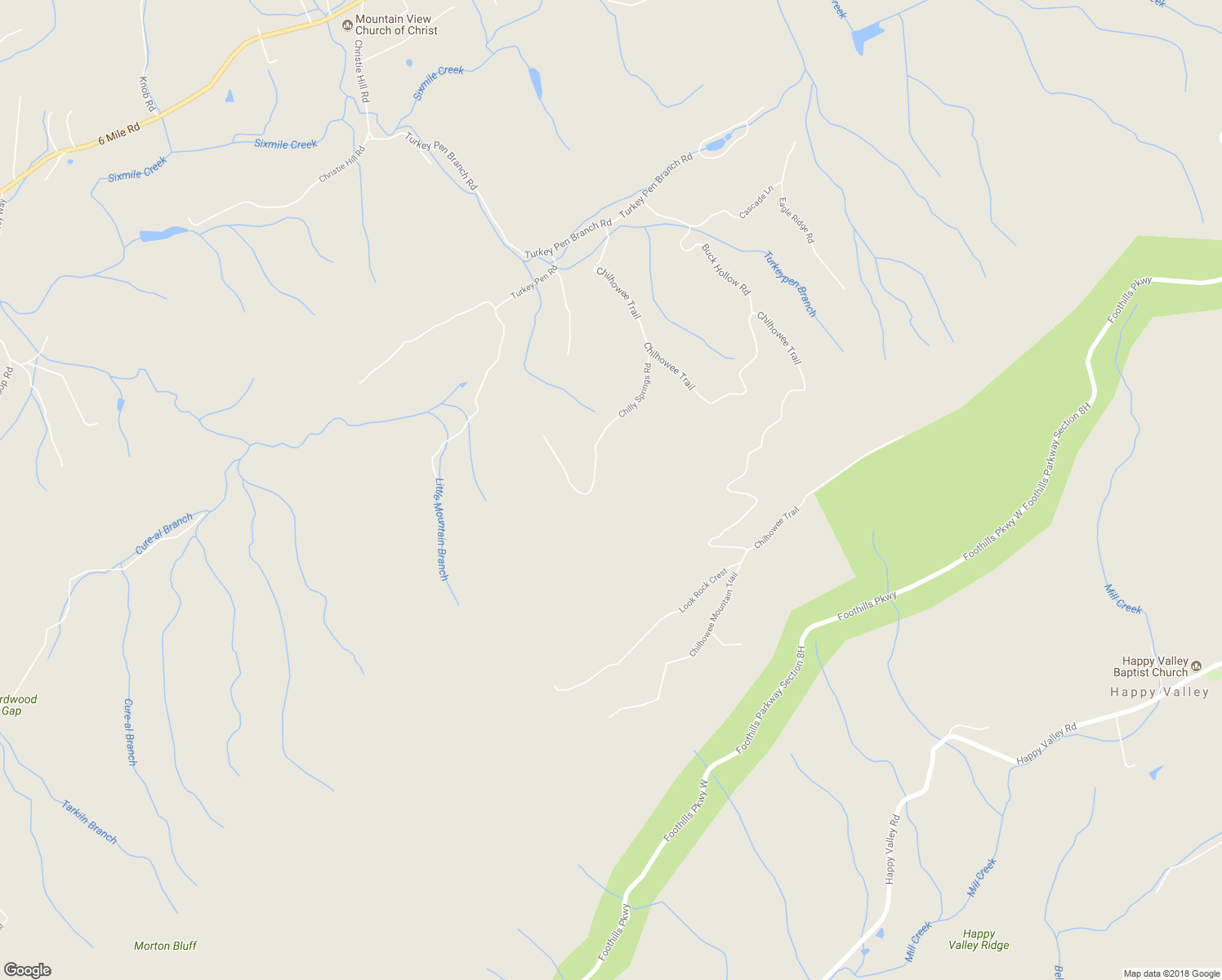 map of restaurants, bars, coffee shops, grocery stores, and more near 3772 Chilly Springs Road in Maryville