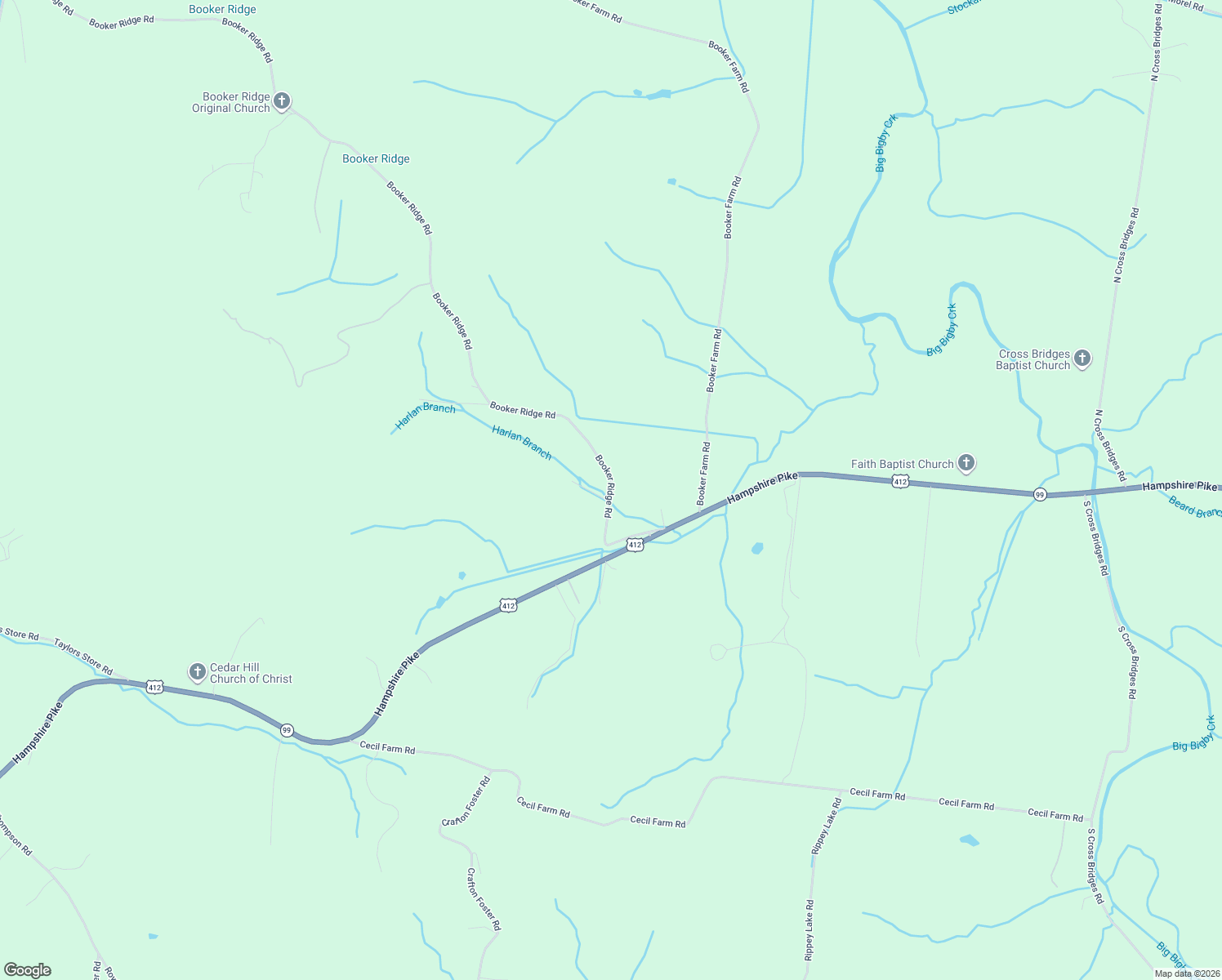map of restaurants, bars, coffee shops, grocery stores, and more near 3399 Booker Ridge Rd in Mt Pleasant