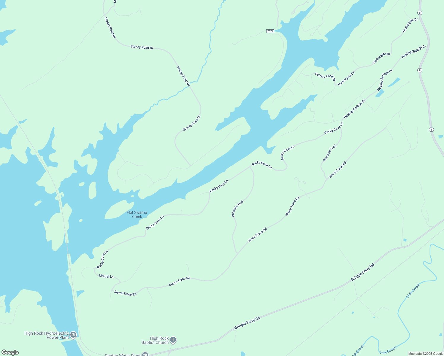 map of restaurants, bars, coffee shops, grocery stores, and more near 1372 Rocky Cove Lane in Denton