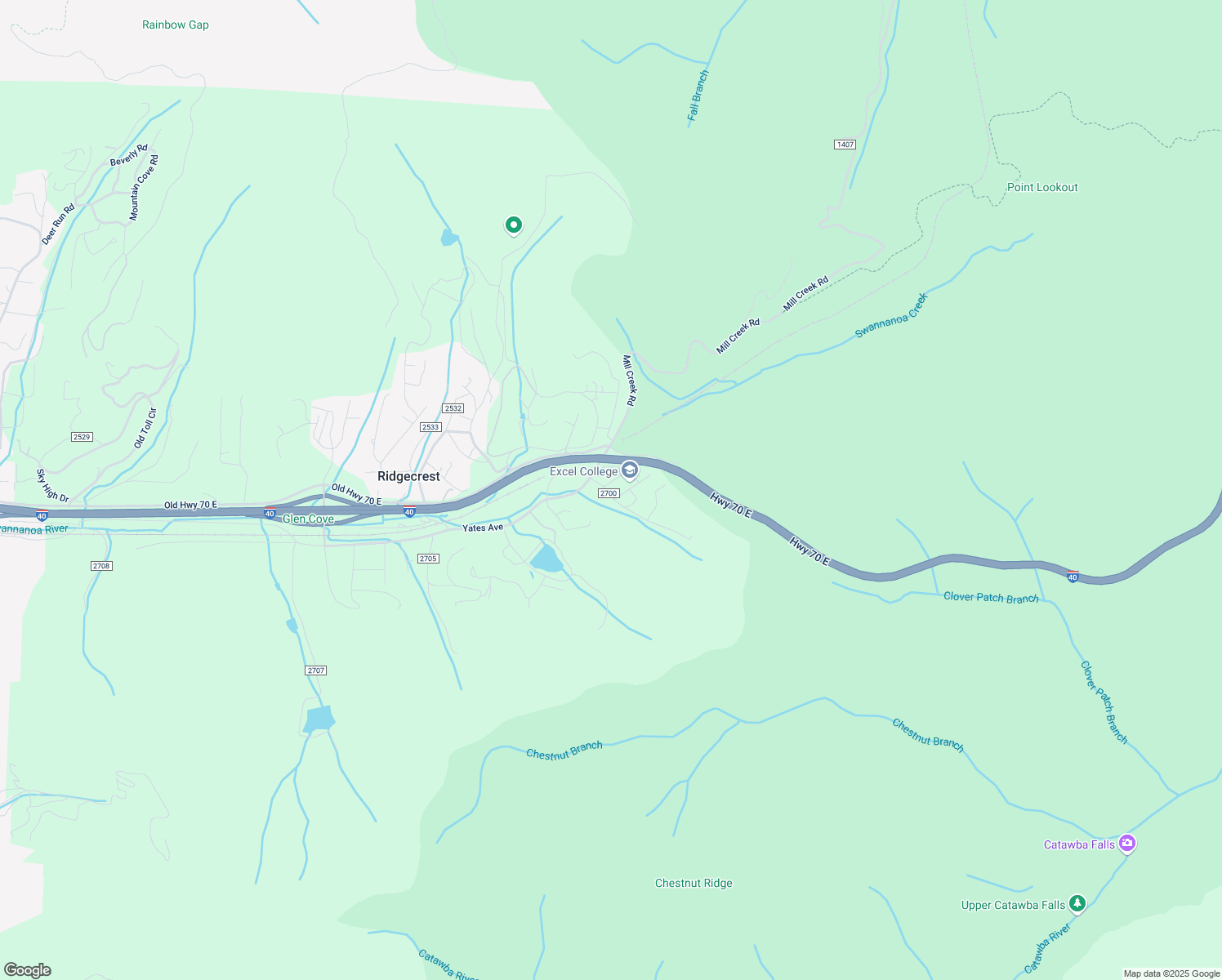 map of restaurants, bars, coffee shops, grocery stores, and more near 22 Kitazuma Road in Black Mountain