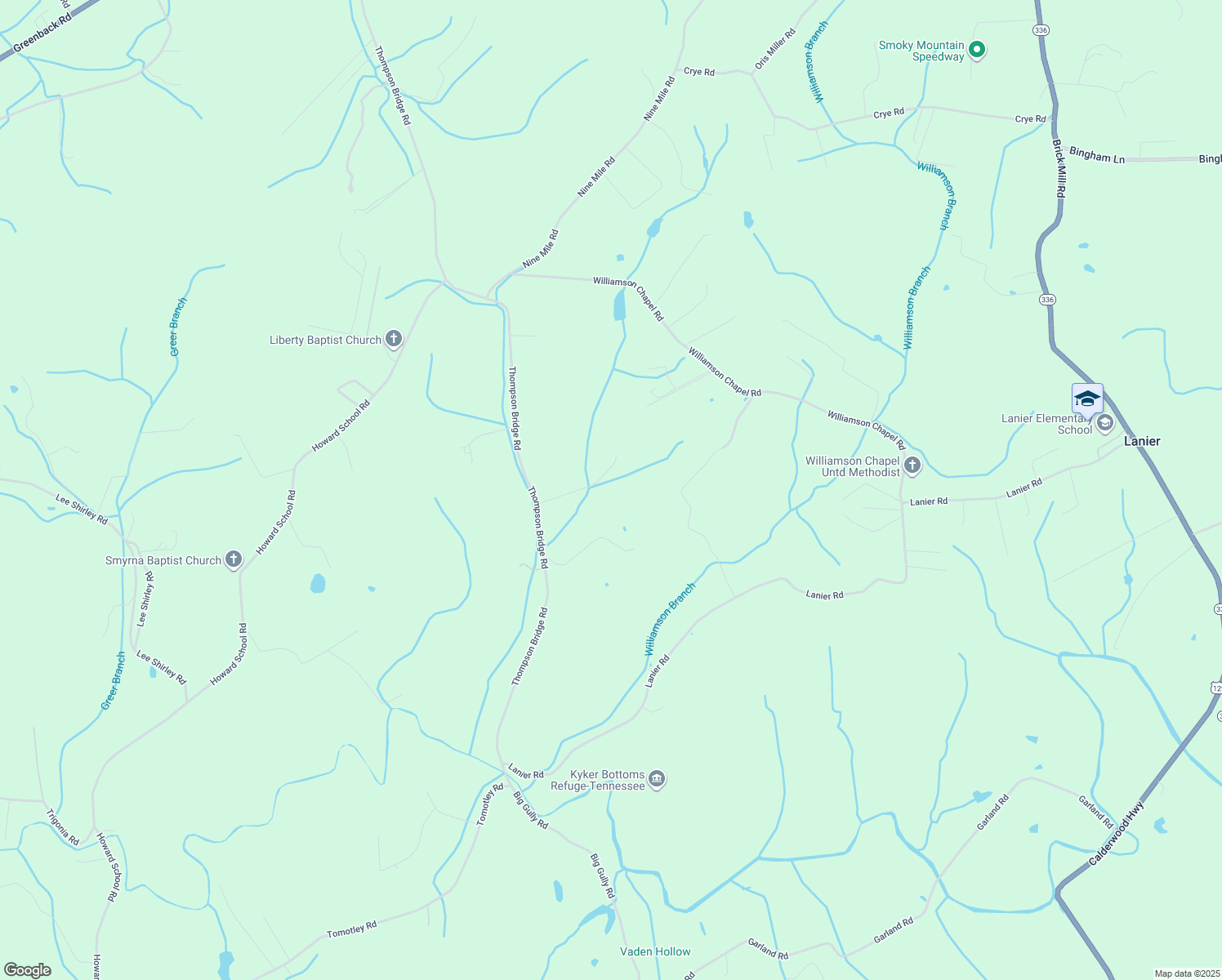 map of restaurants, bars, coffee shops, grocery stores, and more near 1060 Thompson Bridge Rd in Maryville
