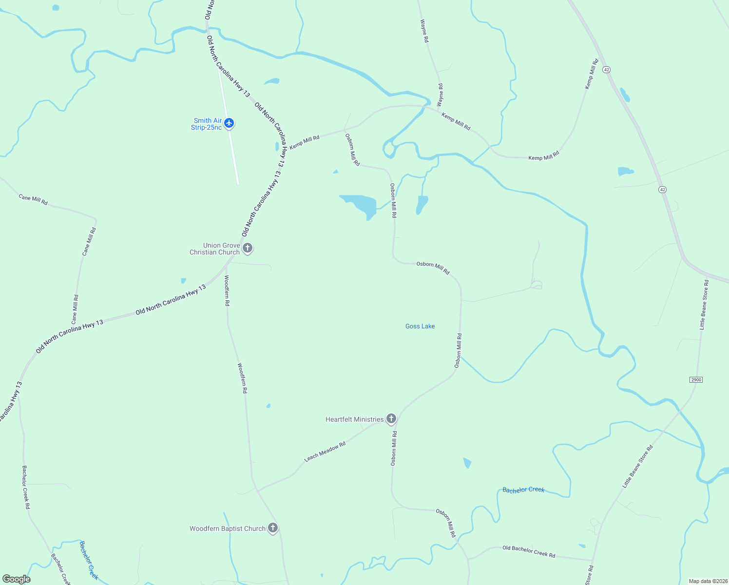 map of restaurants, bars, coffee shops, grocery stores, and more near 3920 Osborn Mill Road in Asheboro