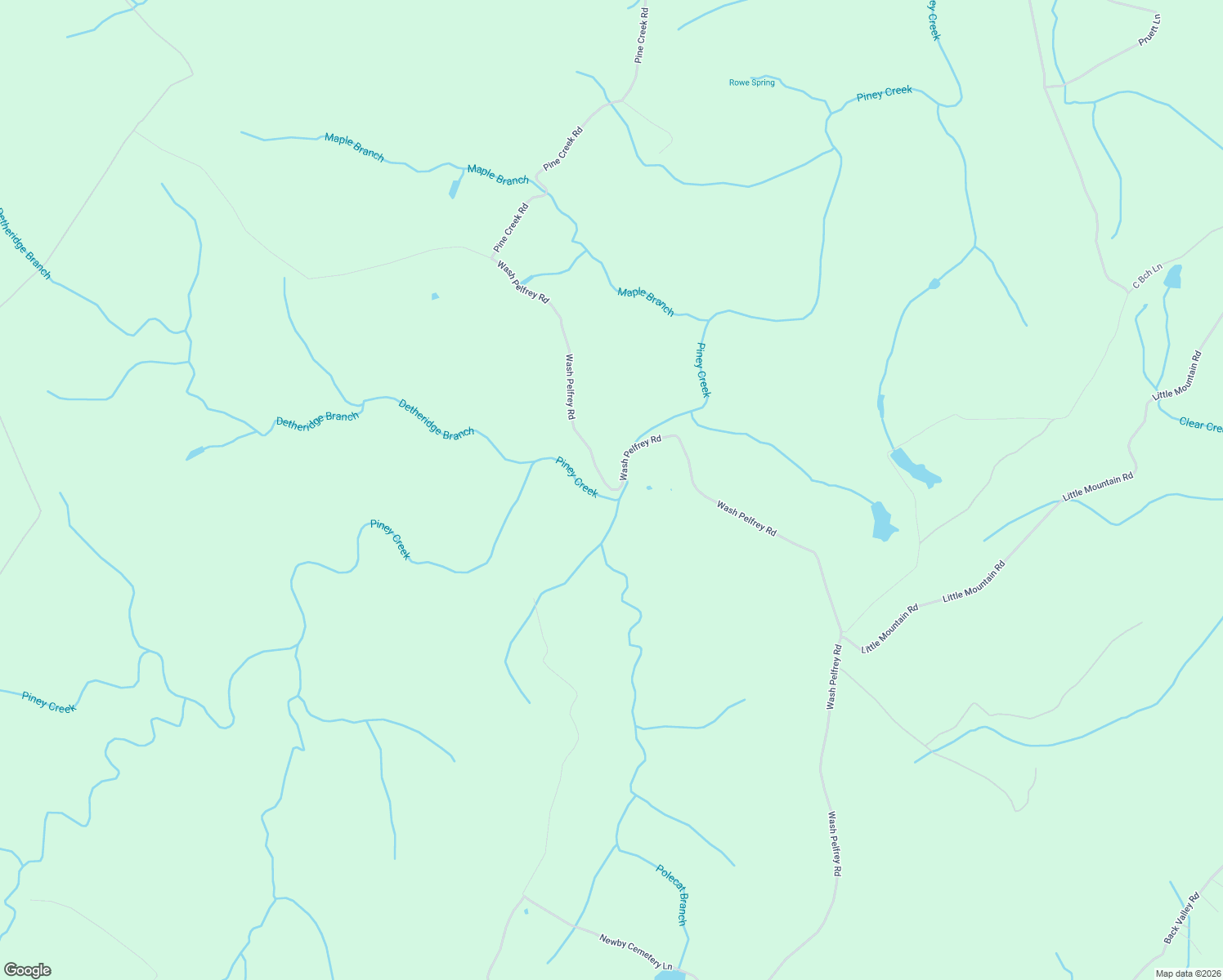 map of restaurants, bars, coffee shops, grocery stores, and more near Wash Pelfrey Road in Evensville