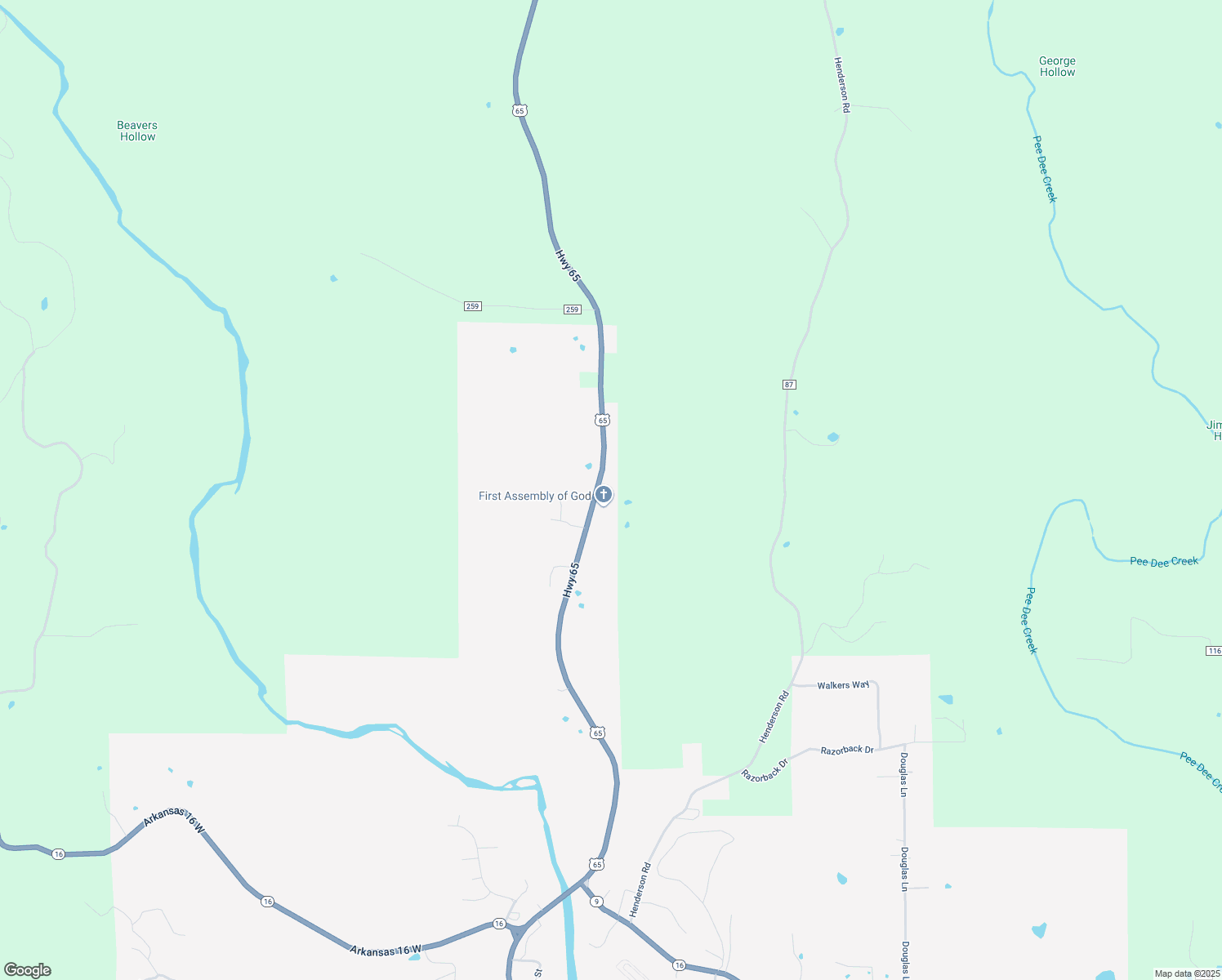map of restaurants, bars, coffee shops, grocery stores, and more near 2500 U.S. 65 in Clinton