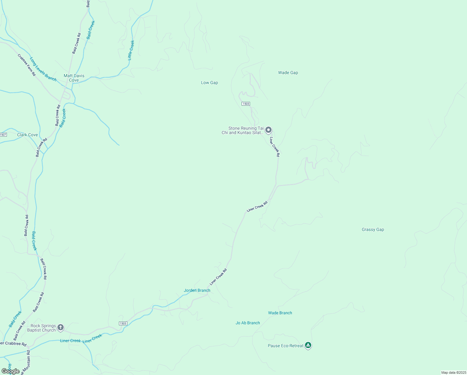 map of restaurants, bars, coffee shops, grocery stores, and more near 4566 Liner Creek Road in Clyde