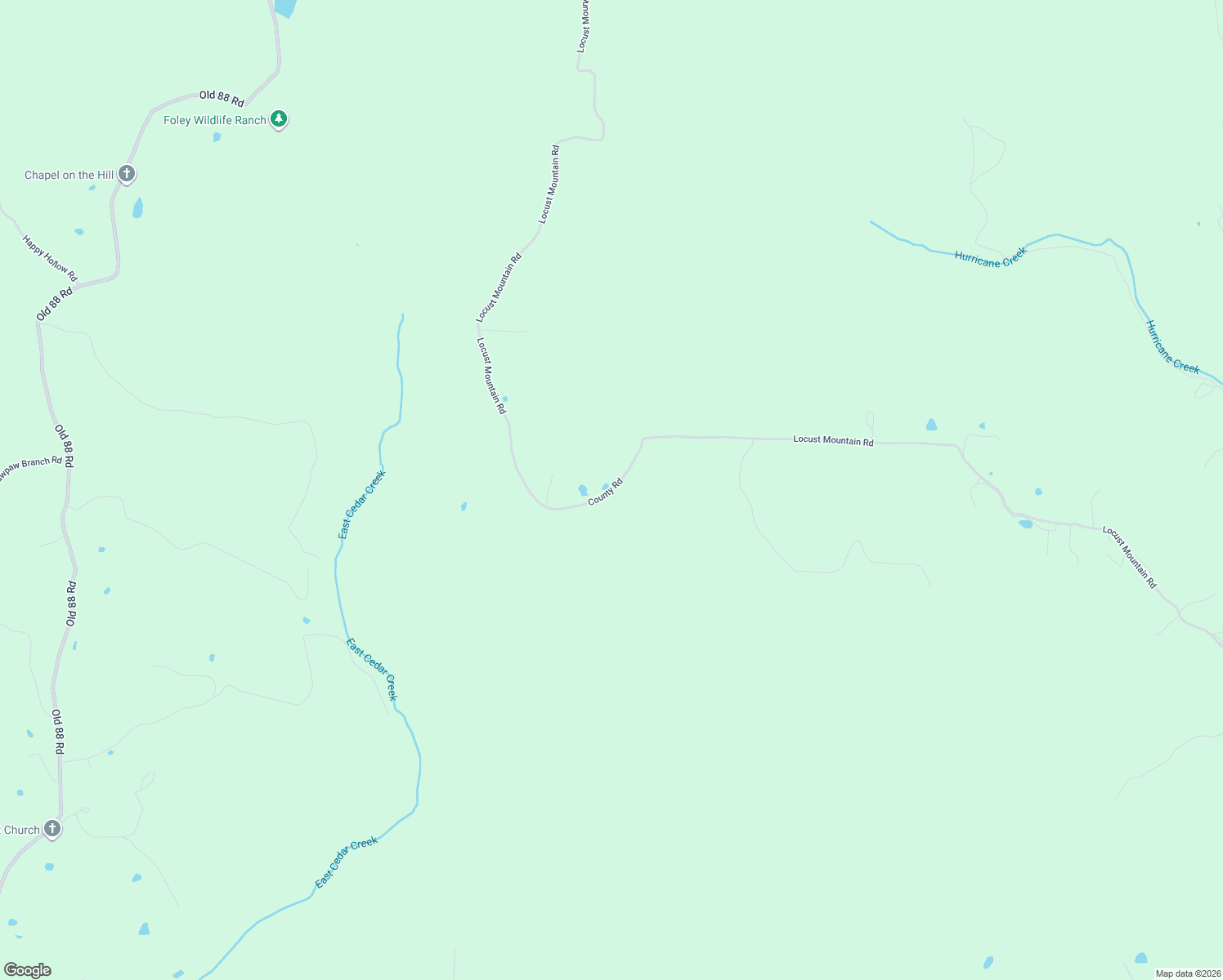 map of restaurants, bars, coffee shops, grocery stores, and more near 12943 County Road in Mountainburg