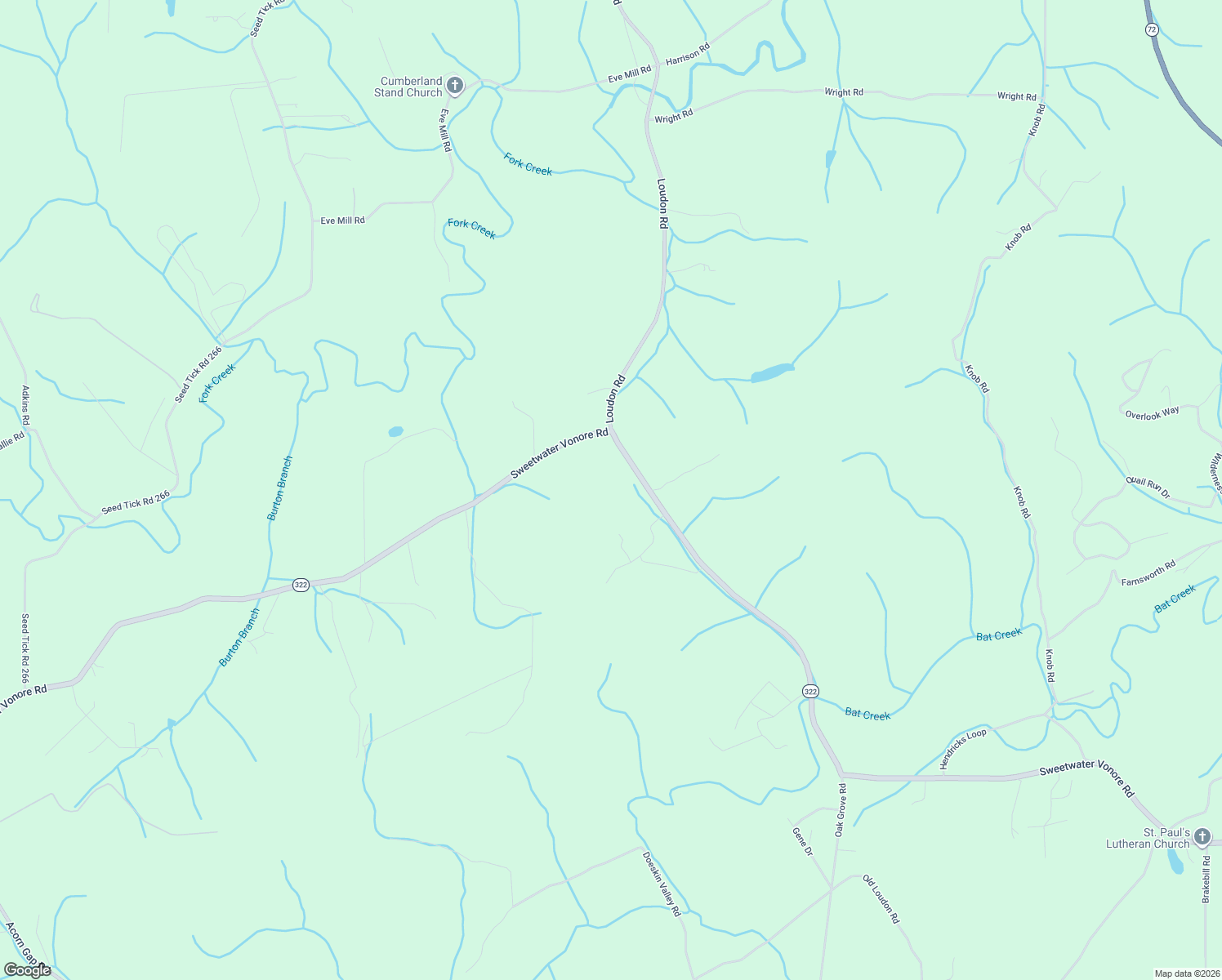 map of restaurants, bars, coffee shops, grocery stores, and more near 4111 Sweetwater Vonore Road in Sweetwater