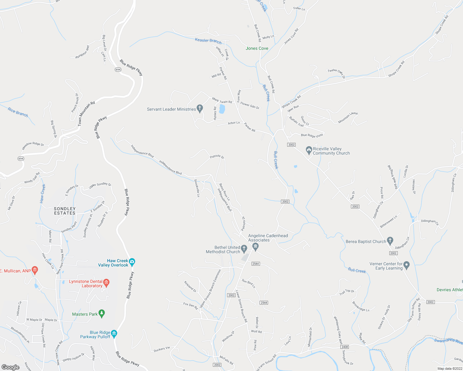 map of restaurants, bars, coffee shops, grocery stores, and more near 99 Patriots Drive in Asheville