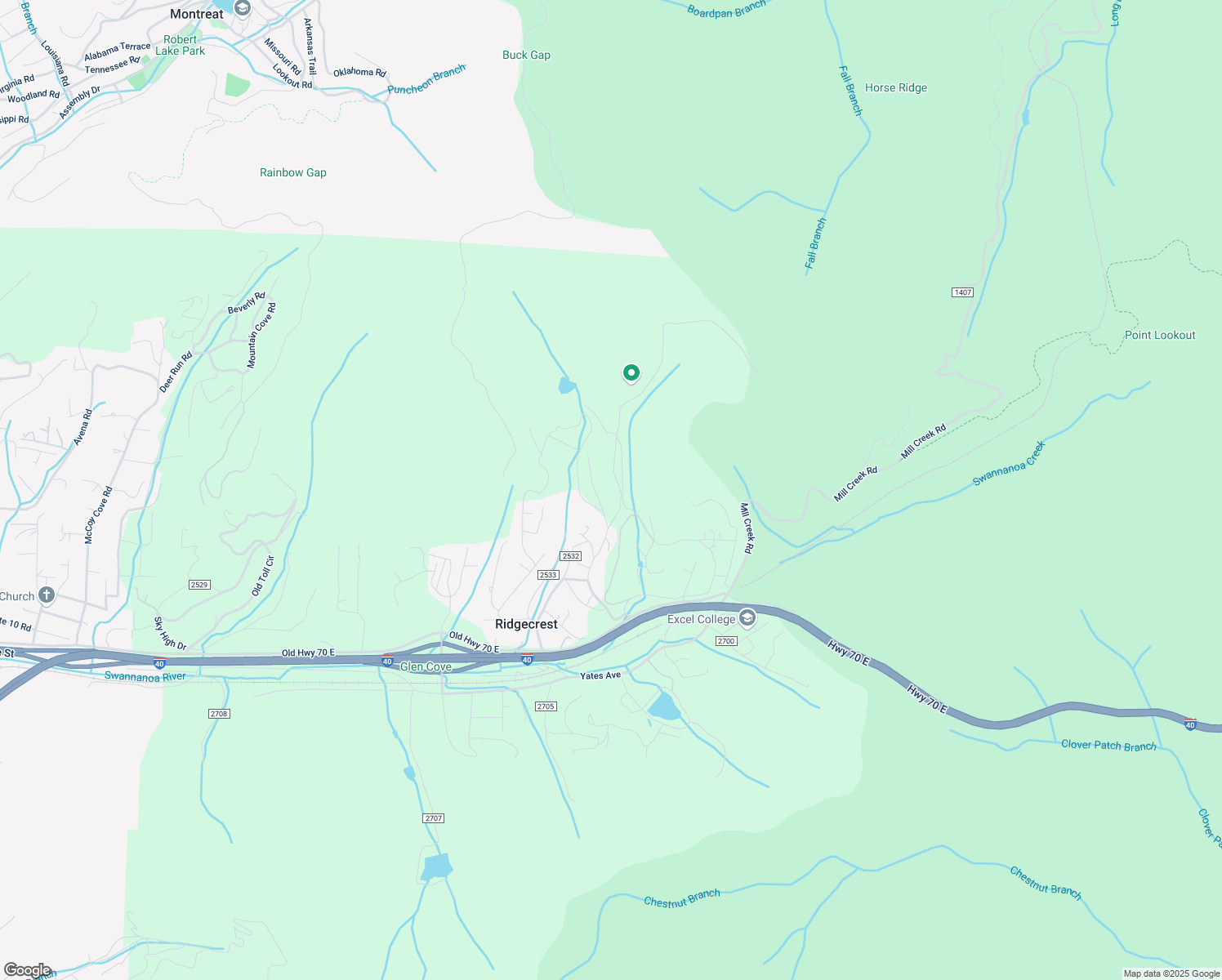 map of restaurants, bars, coffee shops, grocery stores, and more near 144 Reservoir Road in Black Mountain