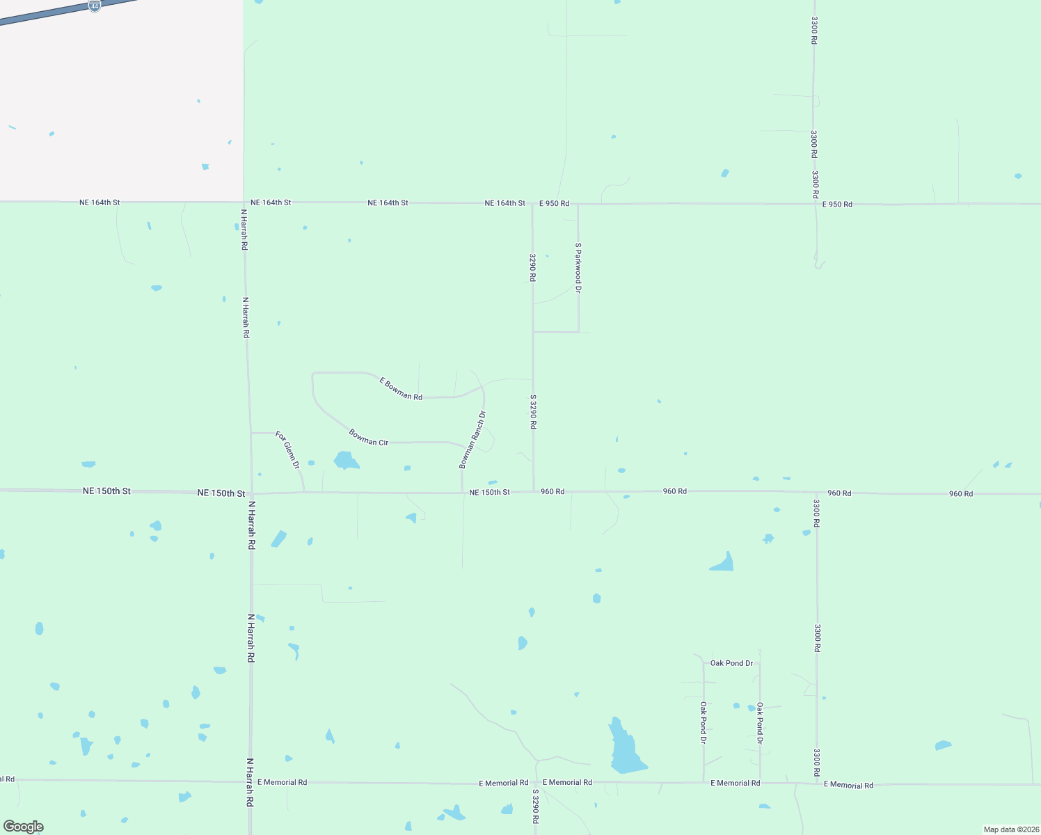 map of restaurants, bars, coffee shops, grocery stores, and more near 15455 North Countyline Road in Luther