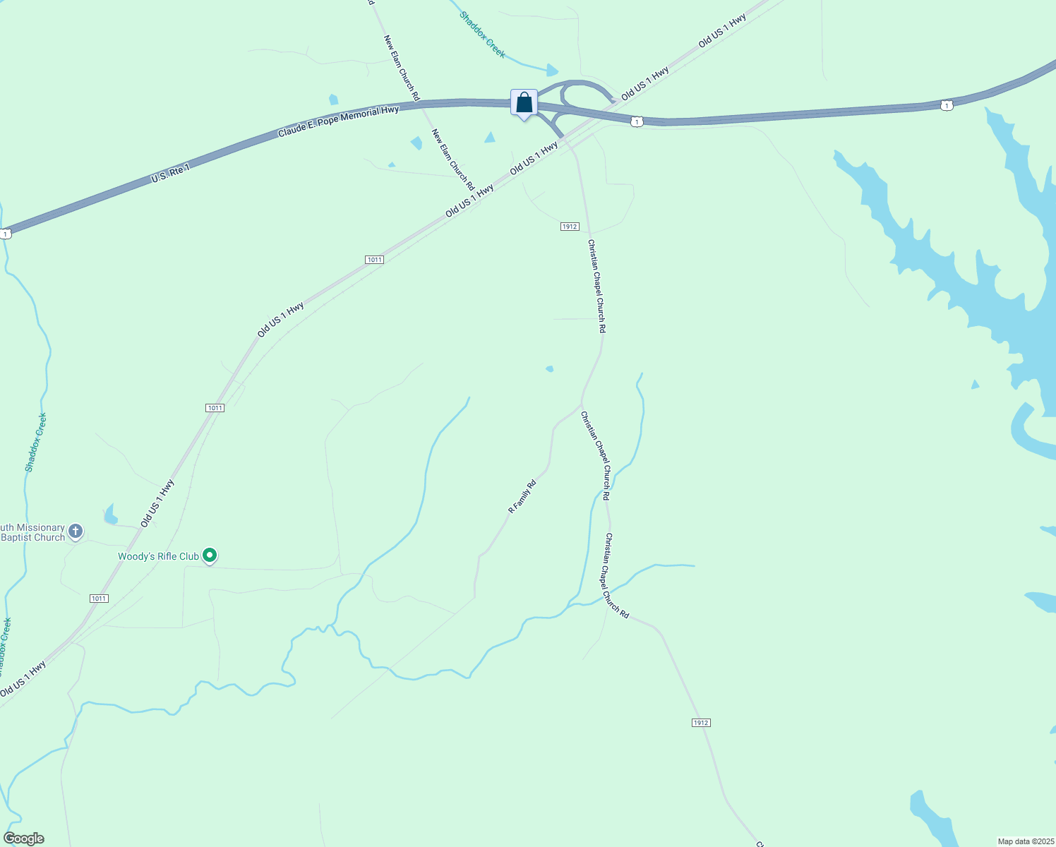 map of restaurants, bars, coffee shops, grocery stores, and more near 174 R Family Road in New Hill