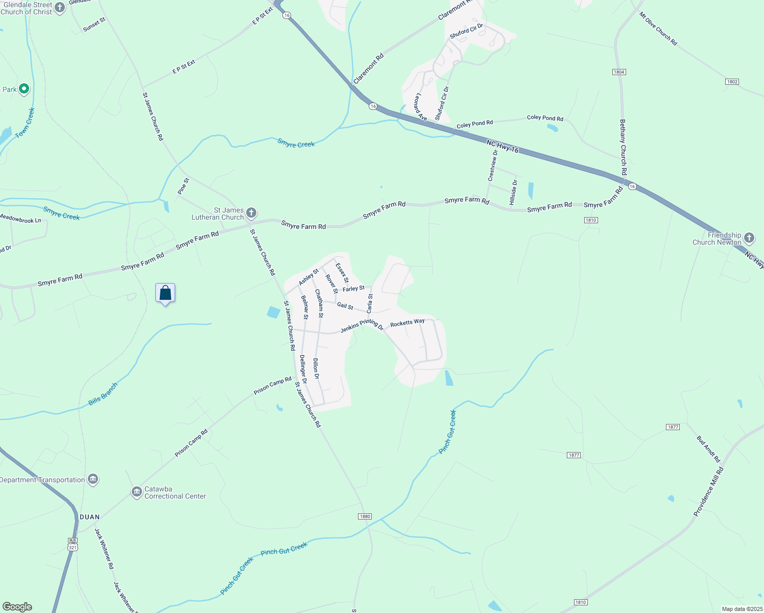 map of restaurants, bars, coffee shops, grocery stores, and more near 1968 Gail Street in Newton