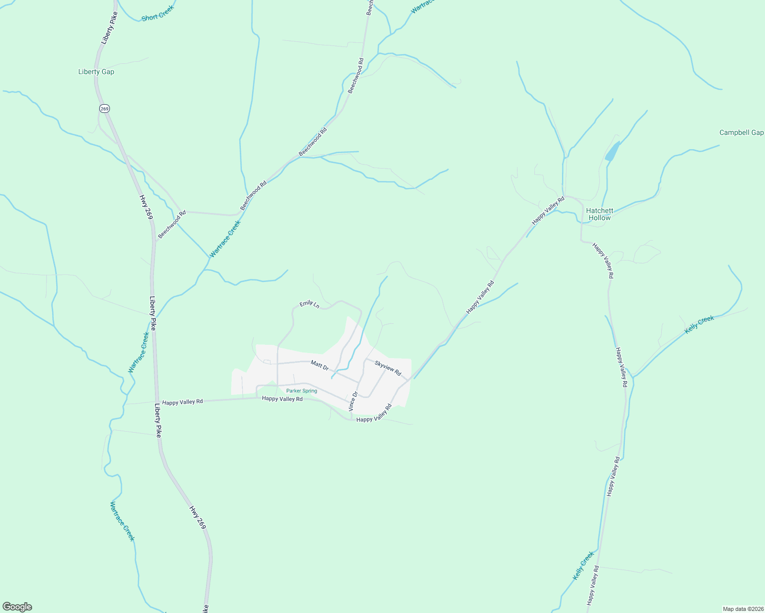 map of restaurants, bars, coffee shops, grocery stores, and more near 232 Vince Drive in Bell Buckle