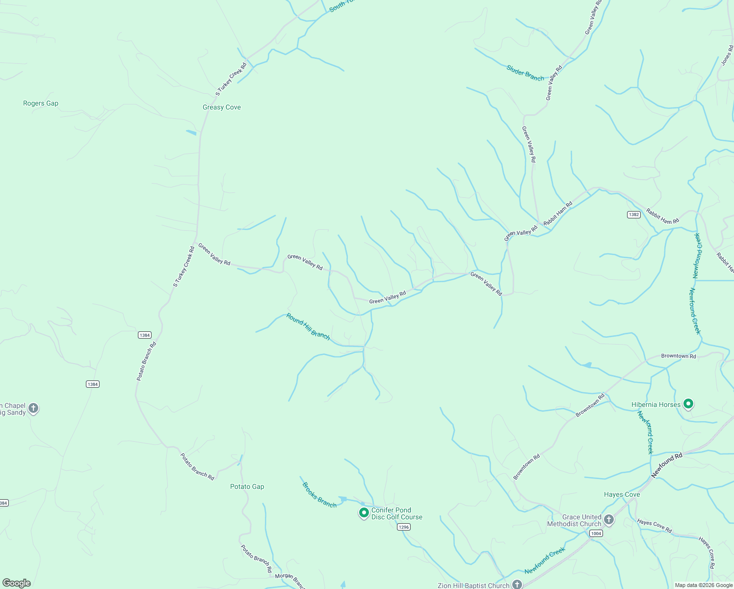 map of restaurants, bars, coffee shops, grocery stores, and more near 539 Green Valley Road in Leicester