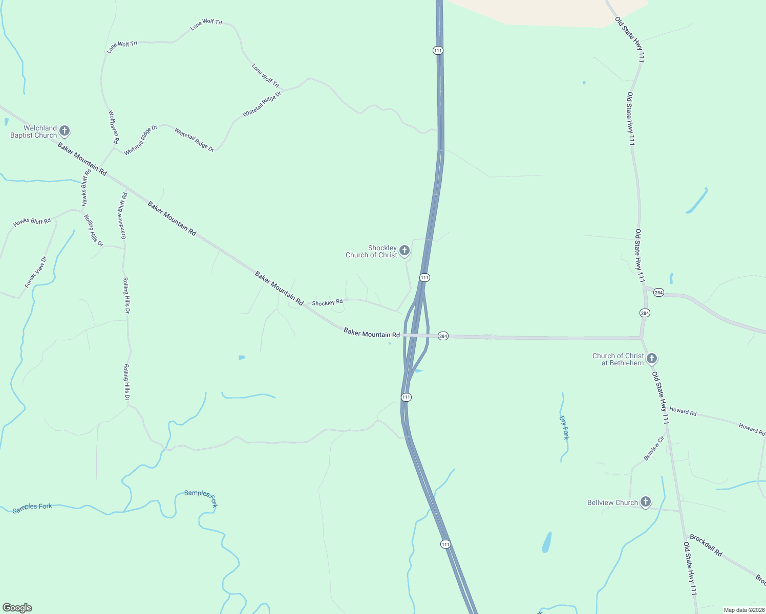 map of restaurants, bars, coffee shops, grocery stores, and more near 265 Shockley Road in Spencer