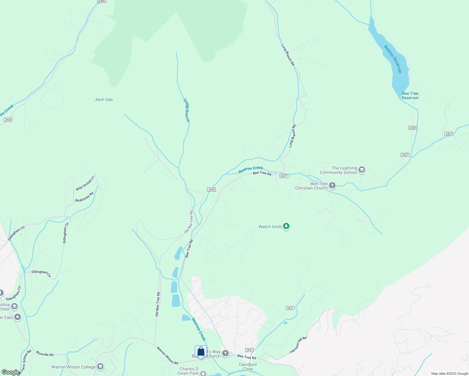 map of restaurants, bars, coffee shops, grocery stores, and more near 23 Emily's Spring Drive in Swannanoa