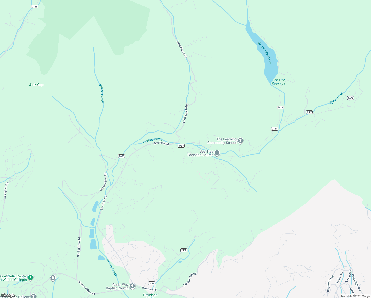 map of restaurants, bars, coffee shops, grocery stores, and more near 1127 Bee Tree Road in Swannanoa