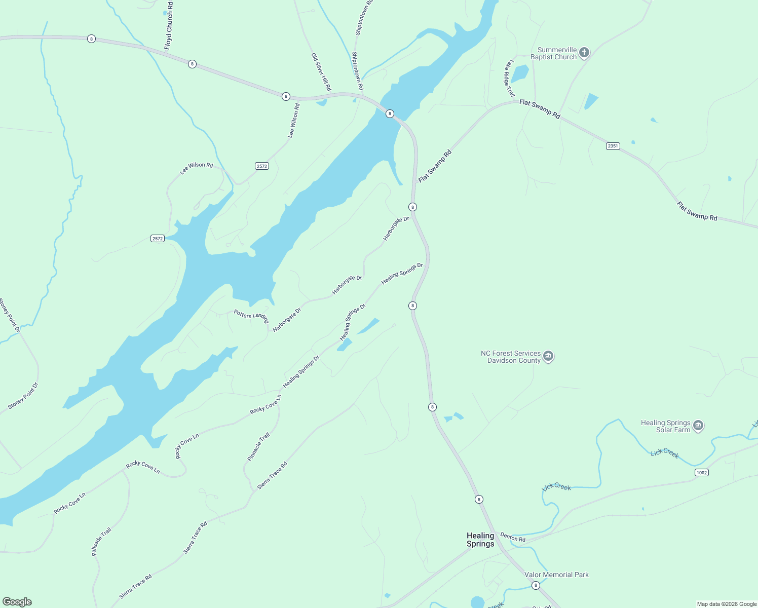 map of restaurants, bars, coffee shops, grocery stores, and more near 399 Healing Springs Drive in Denton