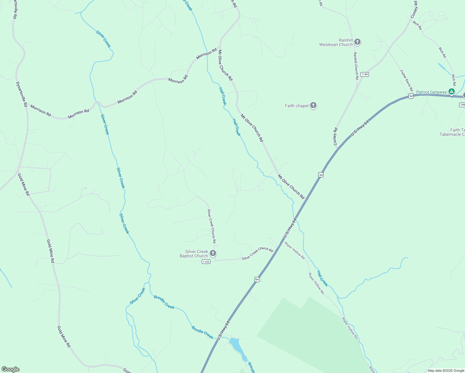 map of restaurants, bars, coffee shops, grocery stores, and more near 6535 Myers Hill in Morganton