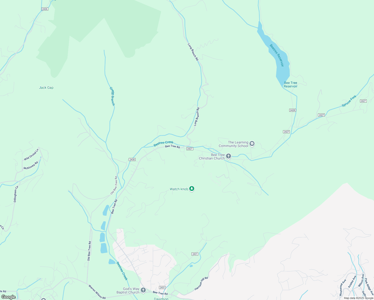 map of restaurants, bars, coffee shops, grocery stores, and more near 1103 Bee Tree Road in Swannanoa