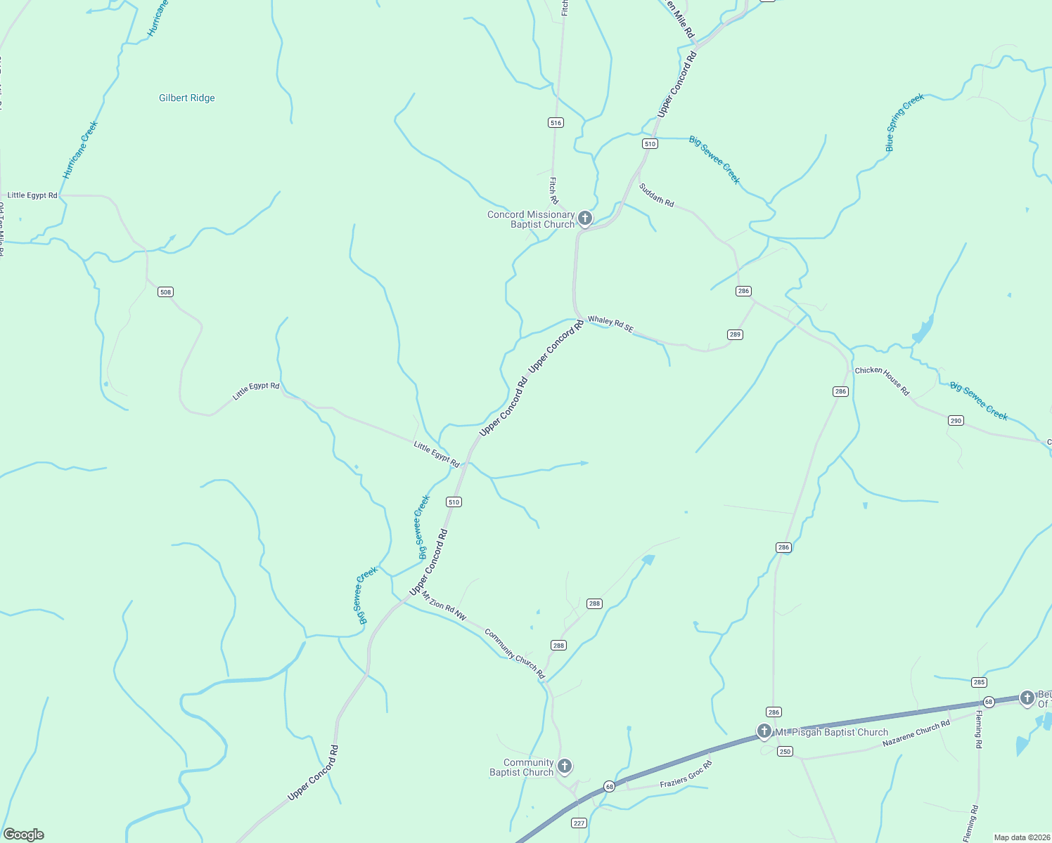 map of restaurants, bars, coffee shops, grocery stores, and more near 2124 Upper Concord Rd in Ten Mile