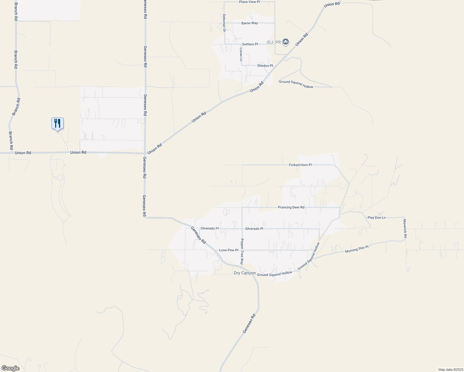 map of restaurants, bars, coffee shops, grocery stores, and more near Black Tail Place in Paso Robles