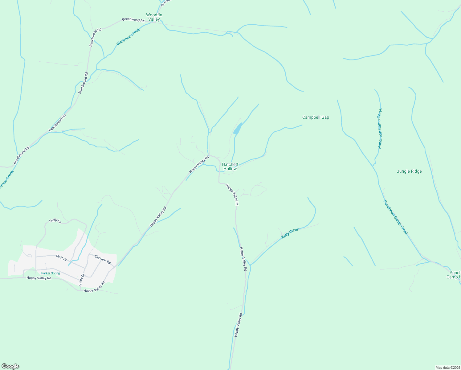 map of restaurants, bars, coffee shops, grocery stores, and more near 598 Happy Valley Road in Bell Buckle