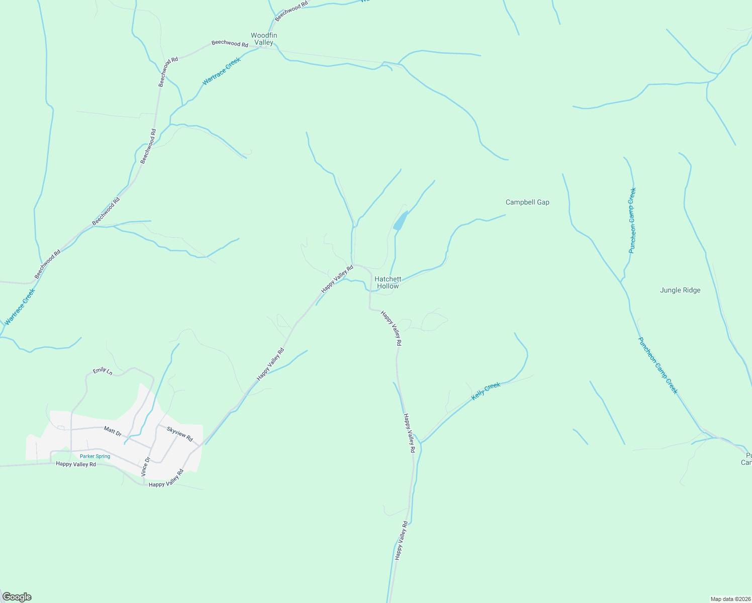 map of restaurants, bars, coffee shops, grocery stores, and more near 598 Happy Valley Road in Bell Buckle