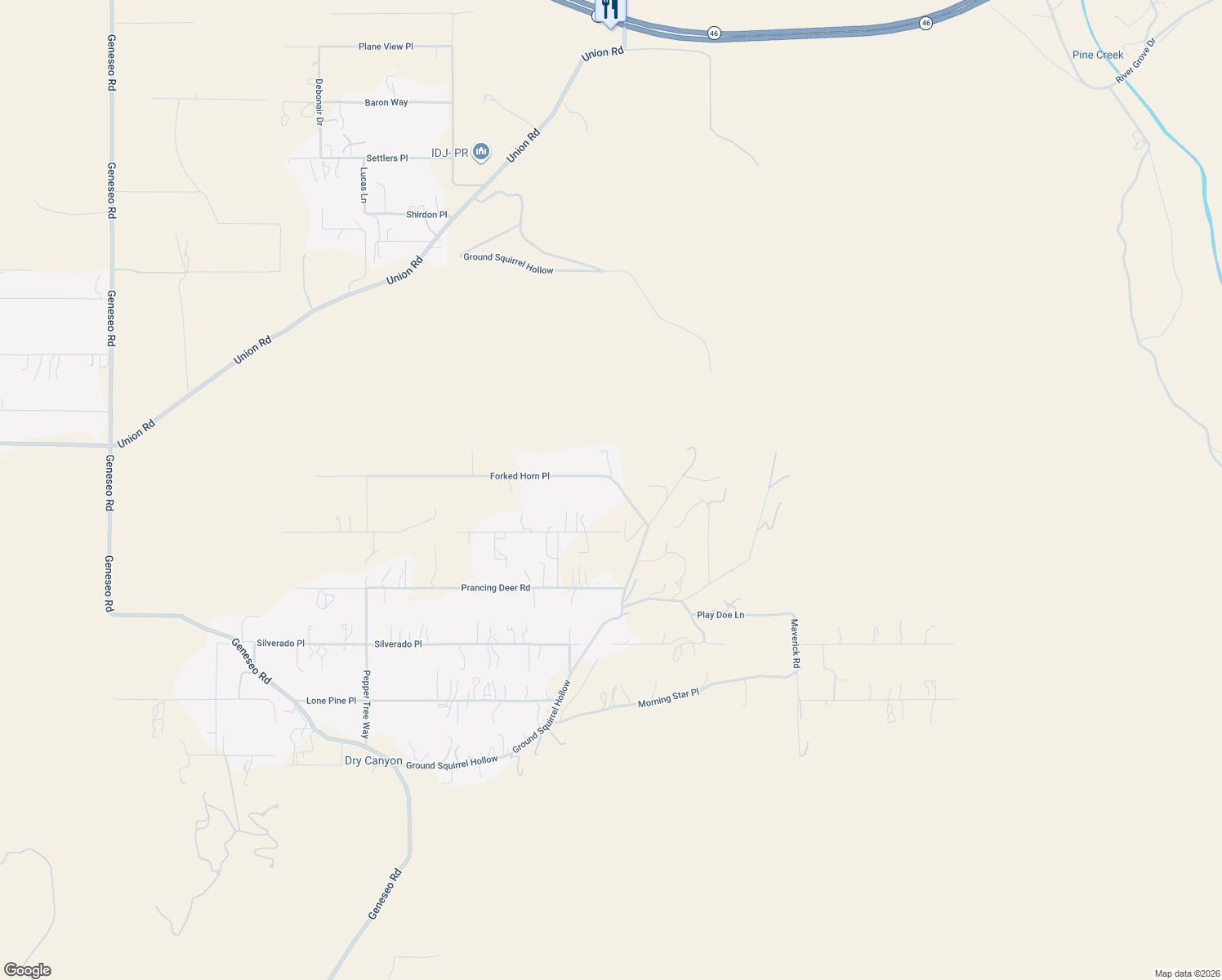 map of restaurants, bars, coffee shops, grocery stores, and more near 5498 Forked Horn Place in Paso Robles
