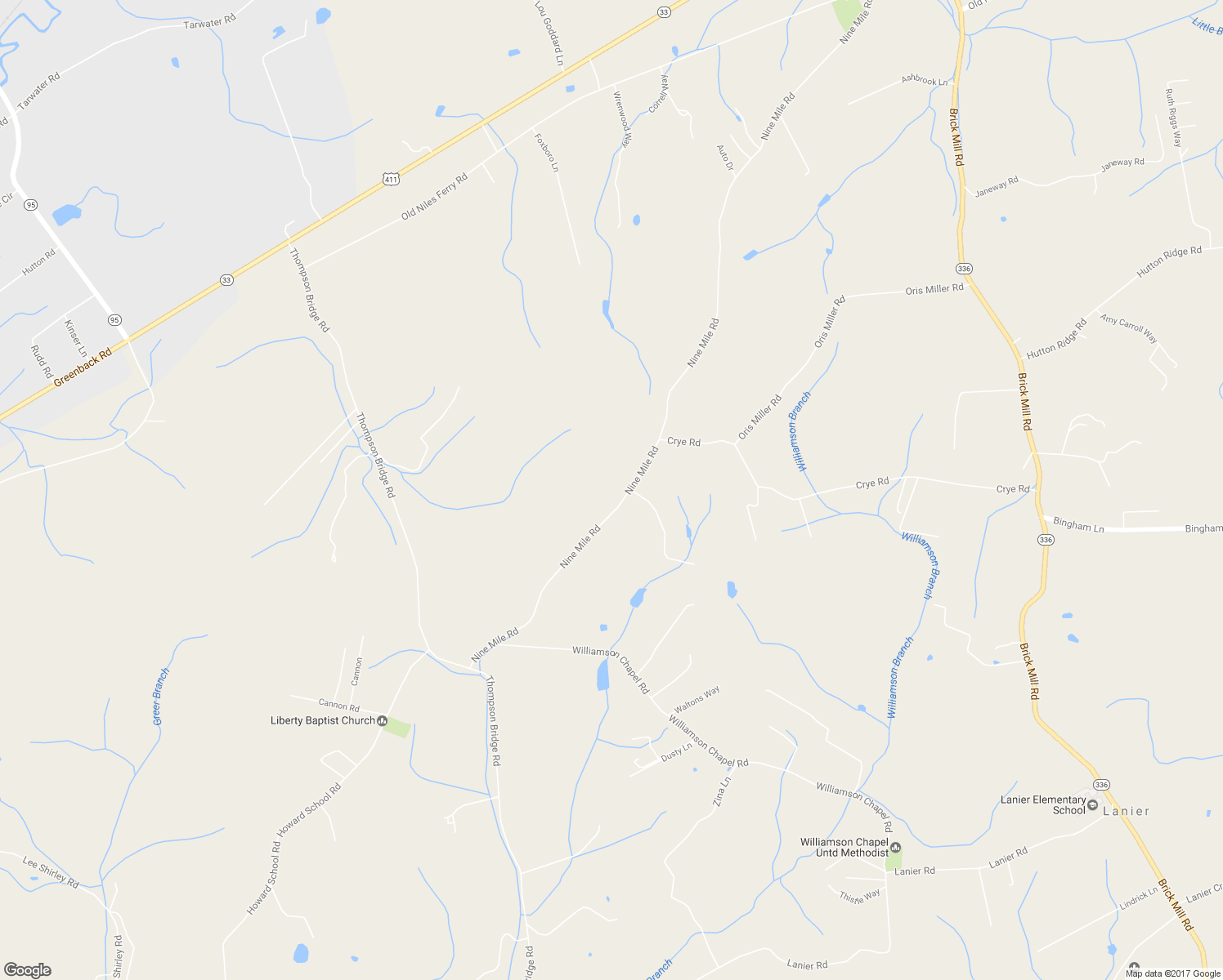 map of restaurants, bars, coffee shops, grocery stores, and more near 6143 Nine Mile Road in Maryville