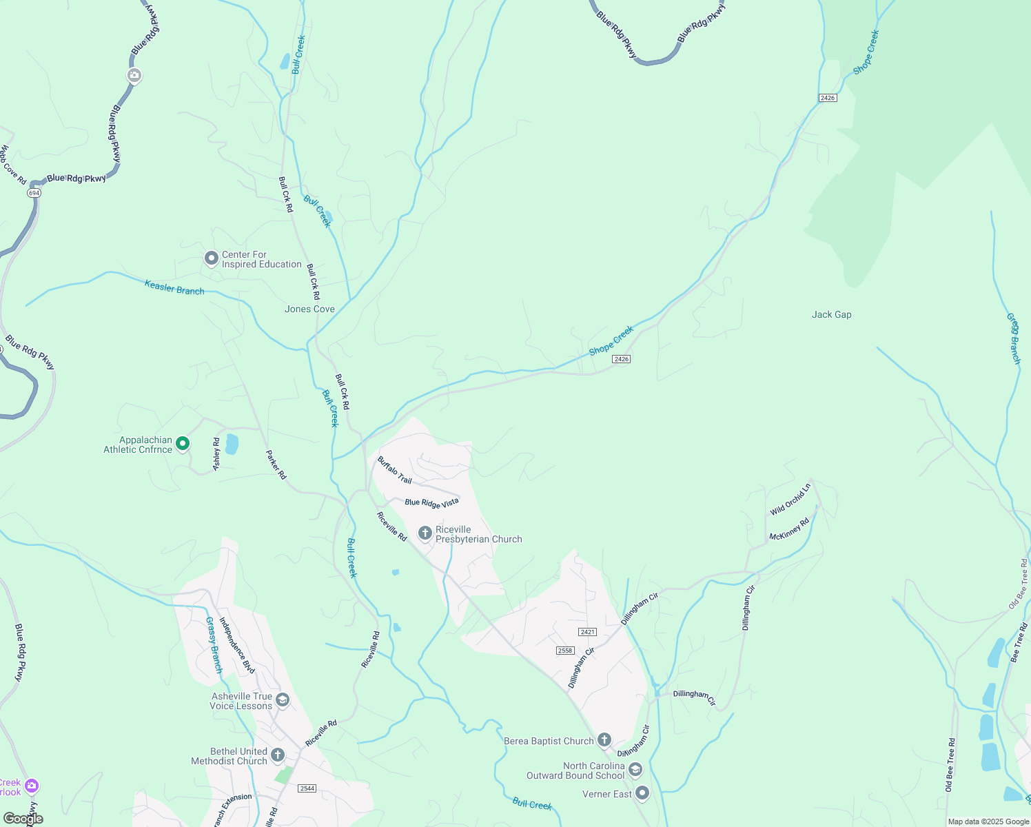map of restaurants, bars, coffee shops, grocery stores, and more near 151 Shope Creek Road in Asheville