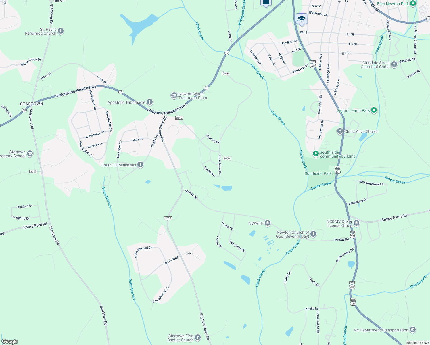 map of restaurants, bars, coffee shops, grocery stores, and more near 1876 Shook Avenue in Newton