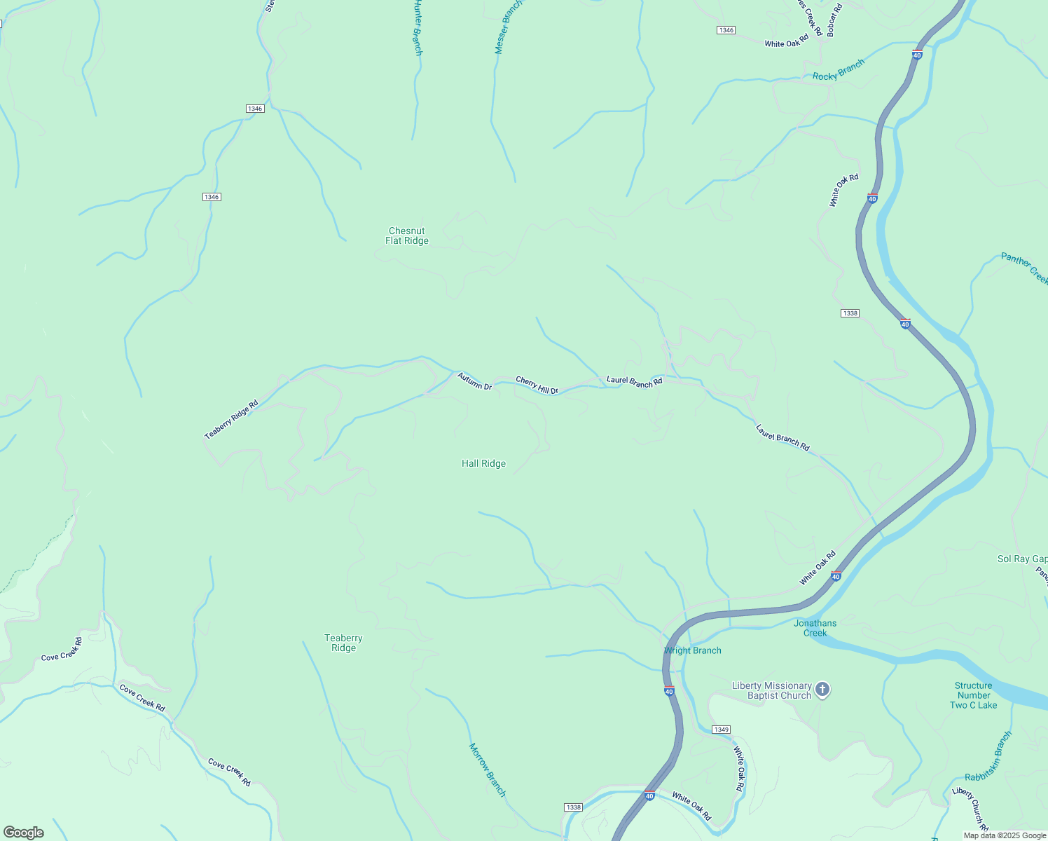 map of restaurants, bars, coffee shops, grocery stores, and more near 629 Cherry Hill Drive in Waynesville