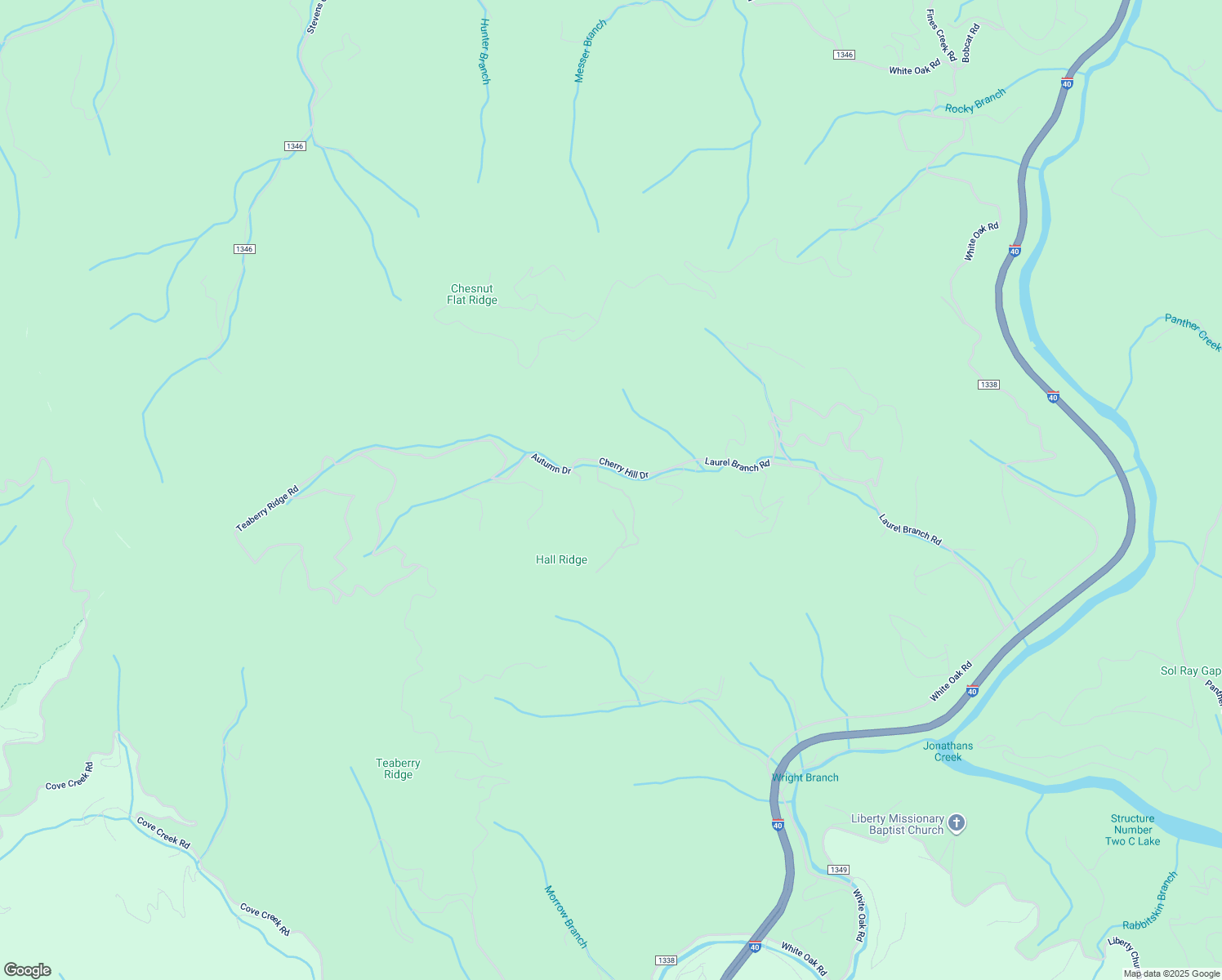 map of restaurants, bars, coffee shops, grocery stores, and more near 629 Cherry Hill Drive in Waynesville