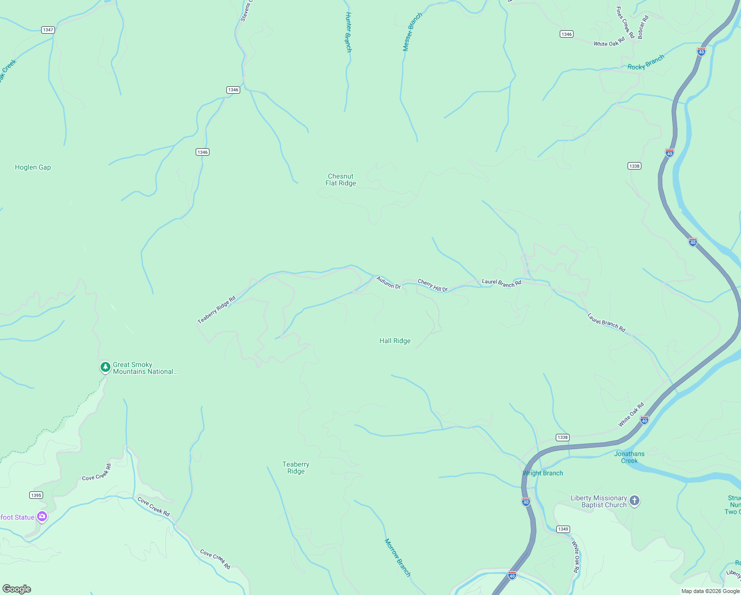 map of restaurants, bars, coffee shops, grocery stores, and more near 3 Autumn Drive in Waynesville