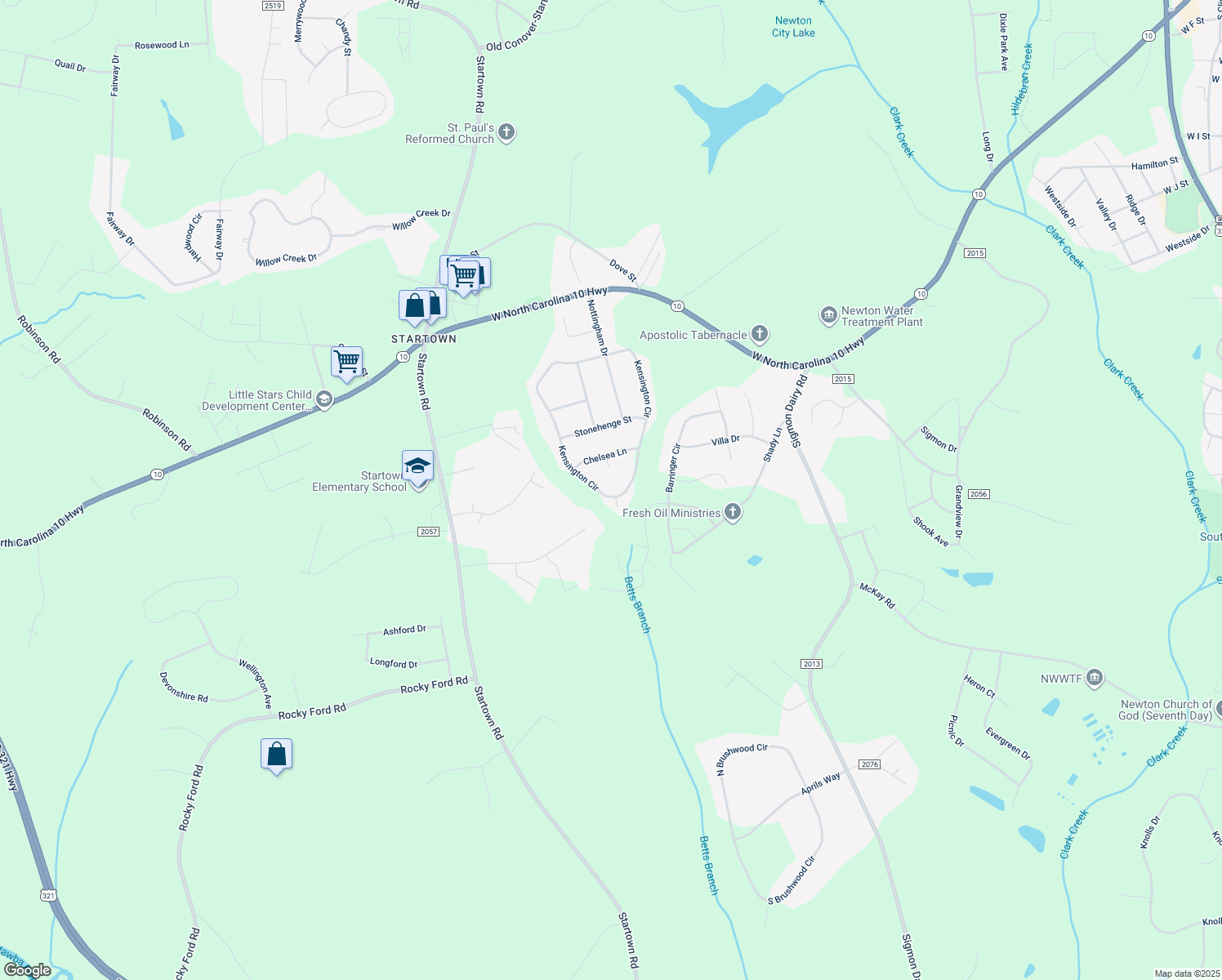 map of restaurants, bars, coffee shops, grocery stores, and more near 1249 Kensington Cir in Newton