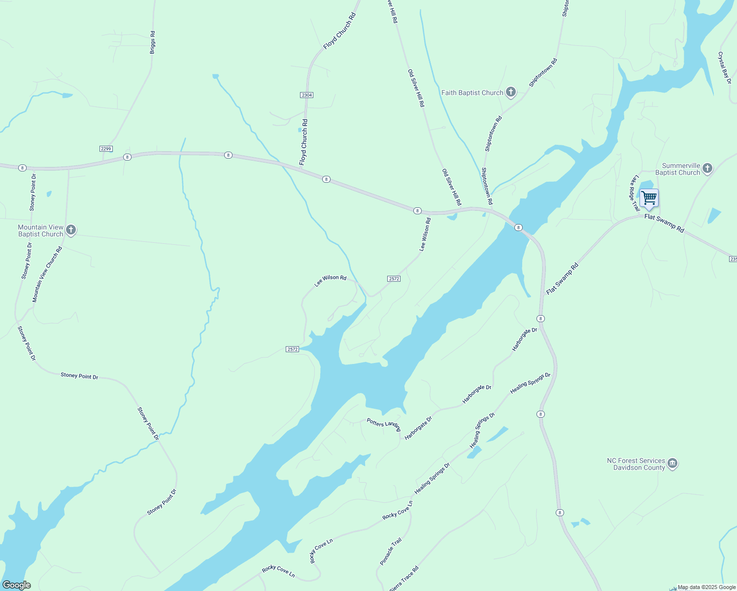 map of restaurants, bars, coffee shops, grocery stores, and more near Lee Wilson Road in Denton