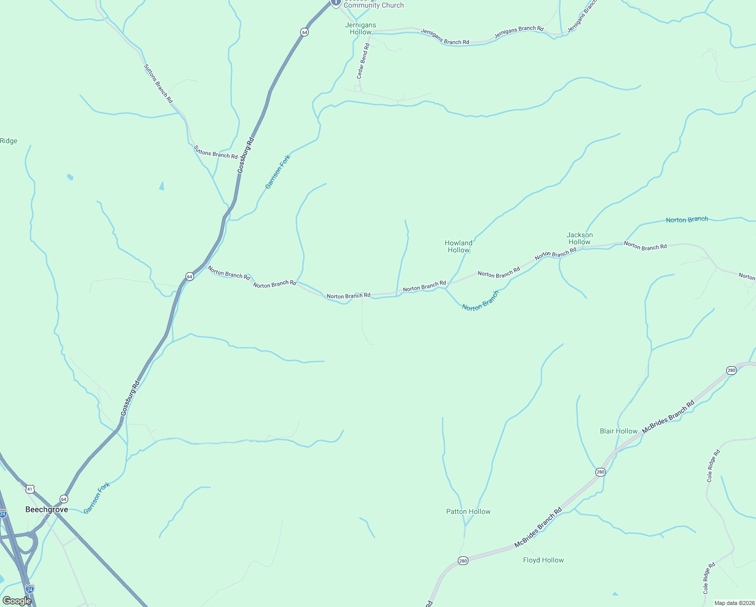 map of restaurants, bars, coffee shops, grocery stores, and more near 826 Norton Branch Road in Beechgrove