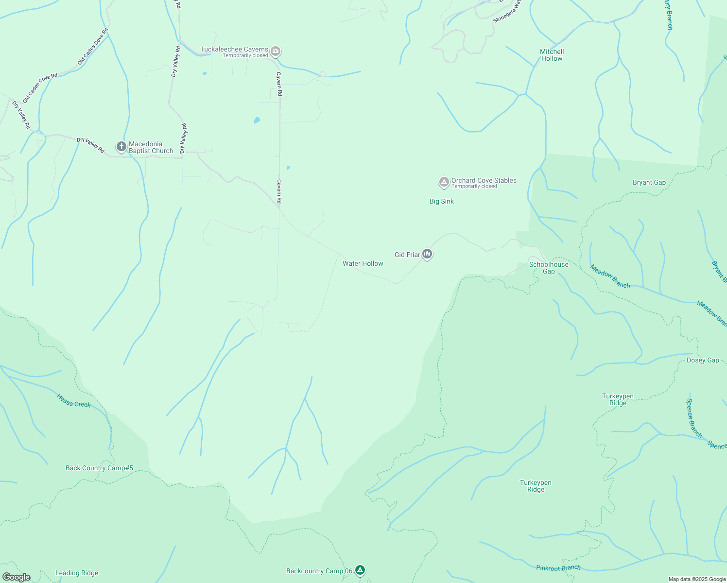 map of restaurants, bars, coffee shops, grocery stores, and more near 1242 Schoolhouse Gap Road in Townsend