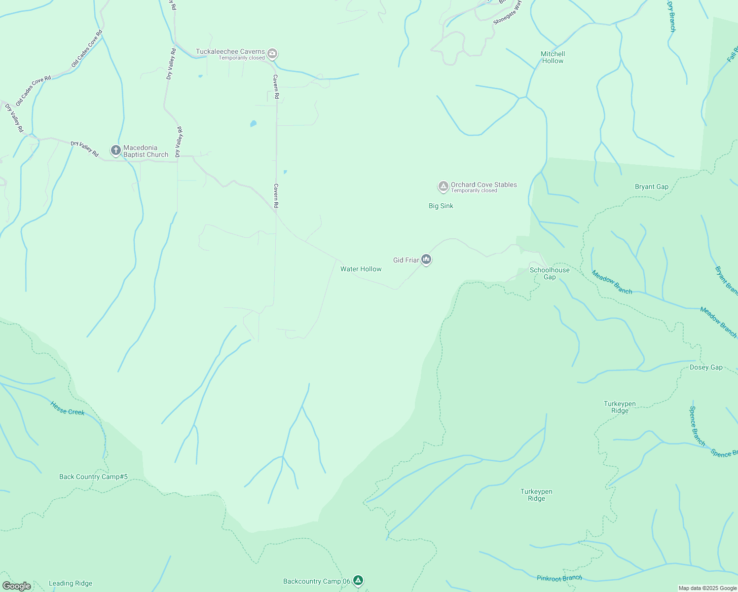map of restaurants, bars, coffee shops, grocery stores, and more near 1242 Schoolhouse Gap Road in Townsend