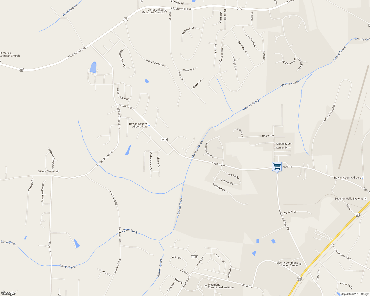 map of restaurants, bars, coffee shops, grocery stores, and more near 1024 Cedar Village Trail in Salisbury