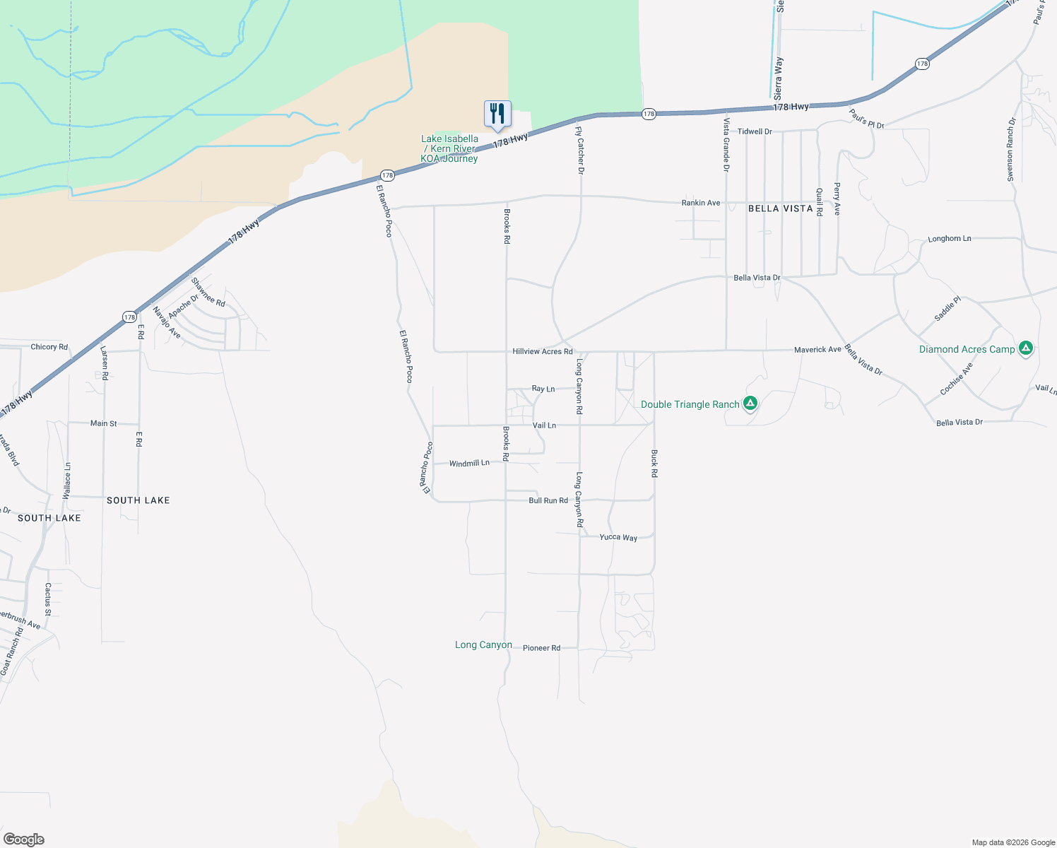 map of restaurants, bars, coffee shops, grocery stores, and more near 10335 Vail Lane in Weldon