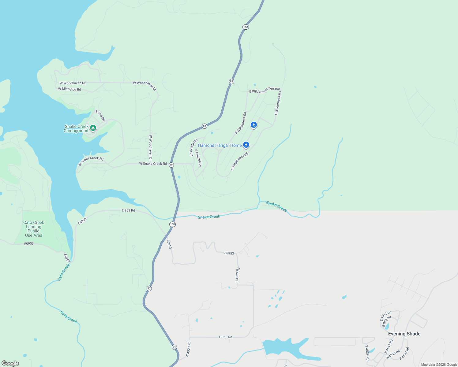 map of restaurants, bars, coffee shops, grocery stores, and more near 36734 South Oak Lane in Cookson