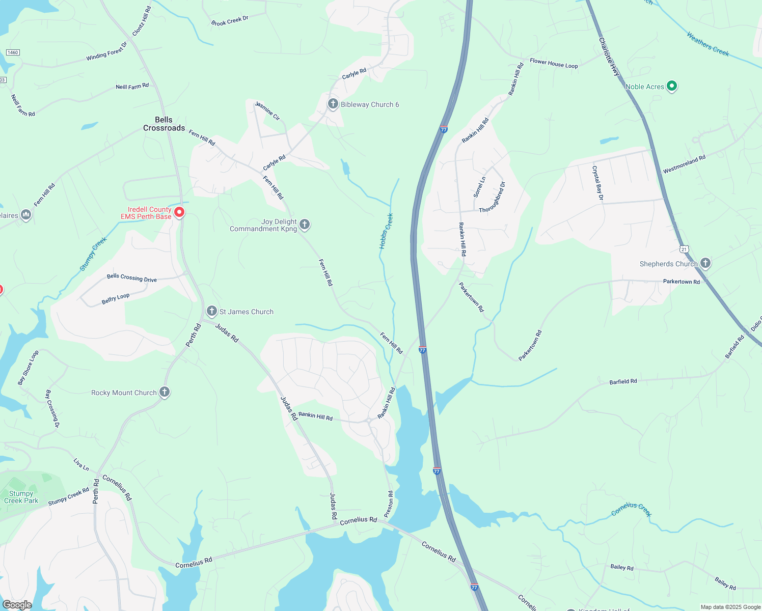 map of restaurants, bars, coffee shops, grocery stores, and more near 176 Fern Hill Road in Troutman