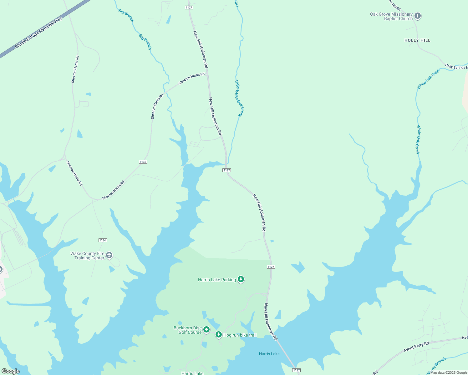 map of restaurants, bars, coffee shops, grocery stores, and more near 4208 New Hill Holleman Road in New Hill