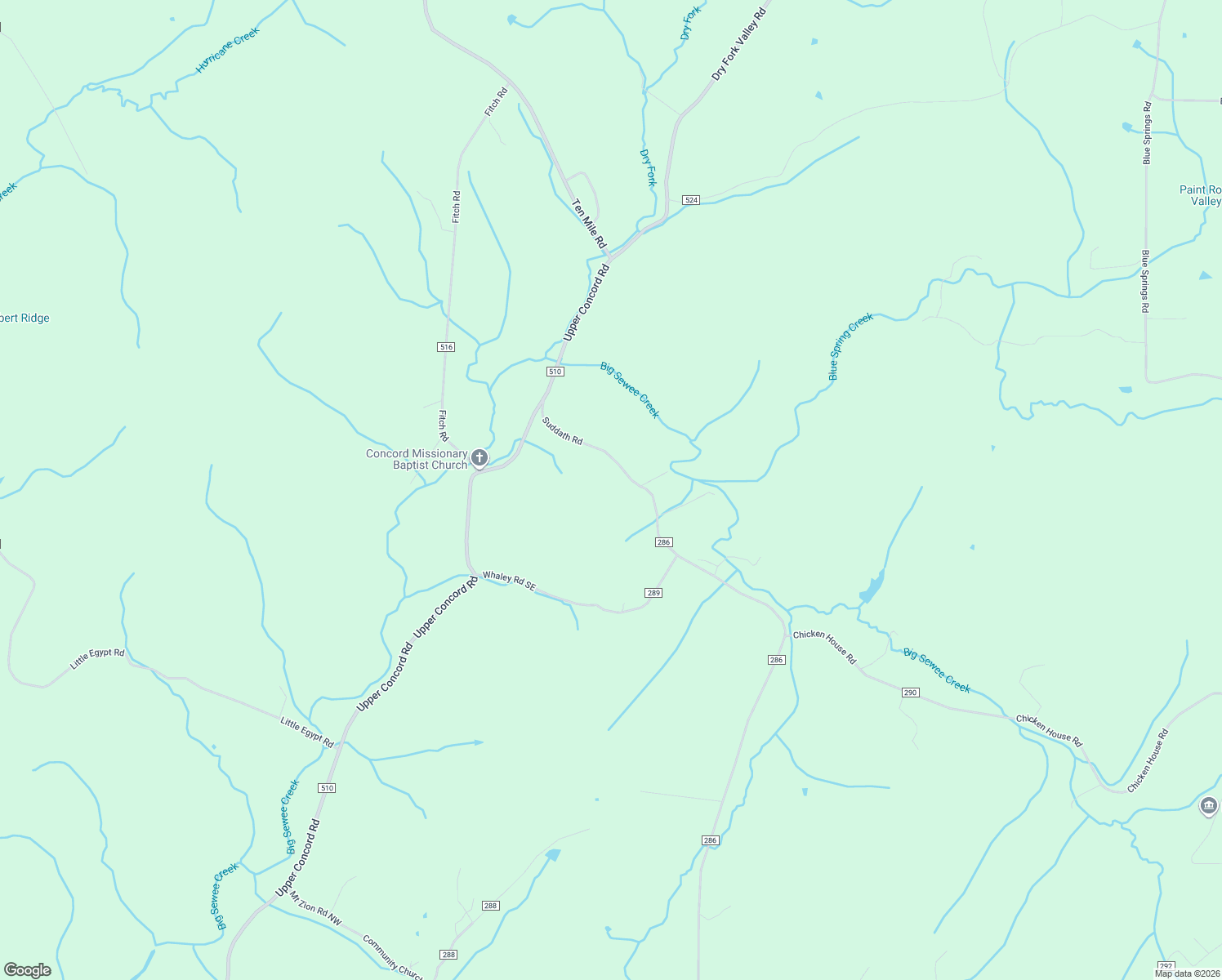 map of restaurants, bars, coffee shops, grocery stores, and more near 284 Suddath Road in Ten Mile