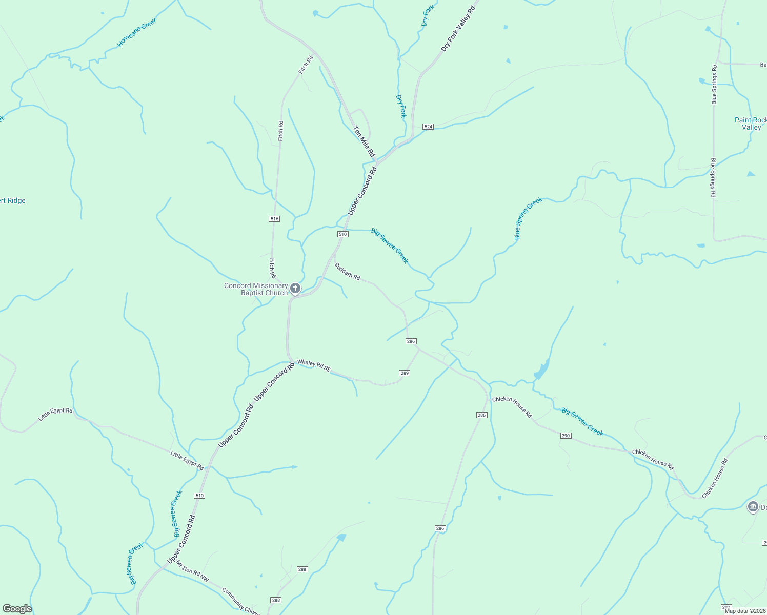 map of restaurants, bars, coffee shops, grocery stores, and more near 284 Suddath Road in Ten Mile